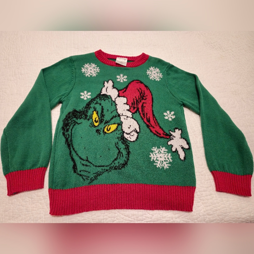 Grinch Christmas Sweater Size 8 Jumping beans